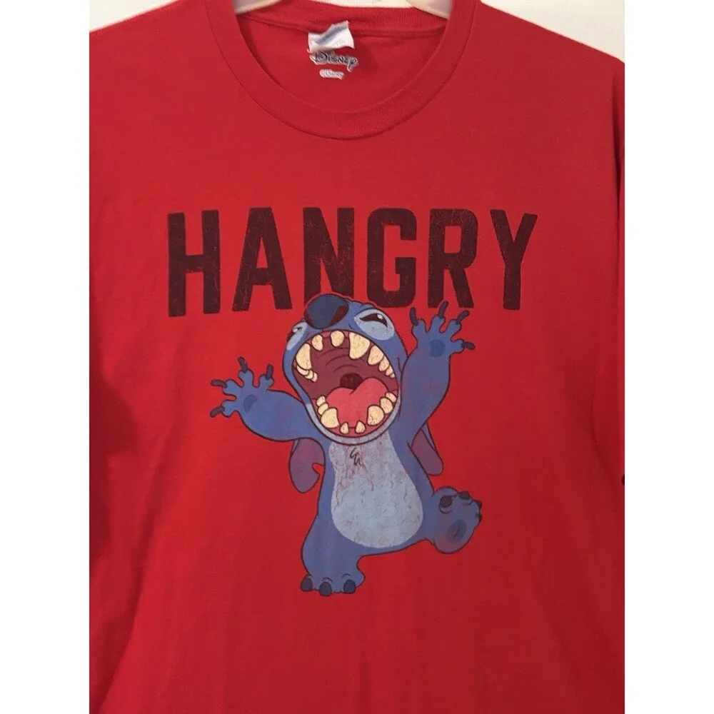 Disney Women's Size XL Red Stitch Hangry Graphic T-Shirt - Picture 3 of 6